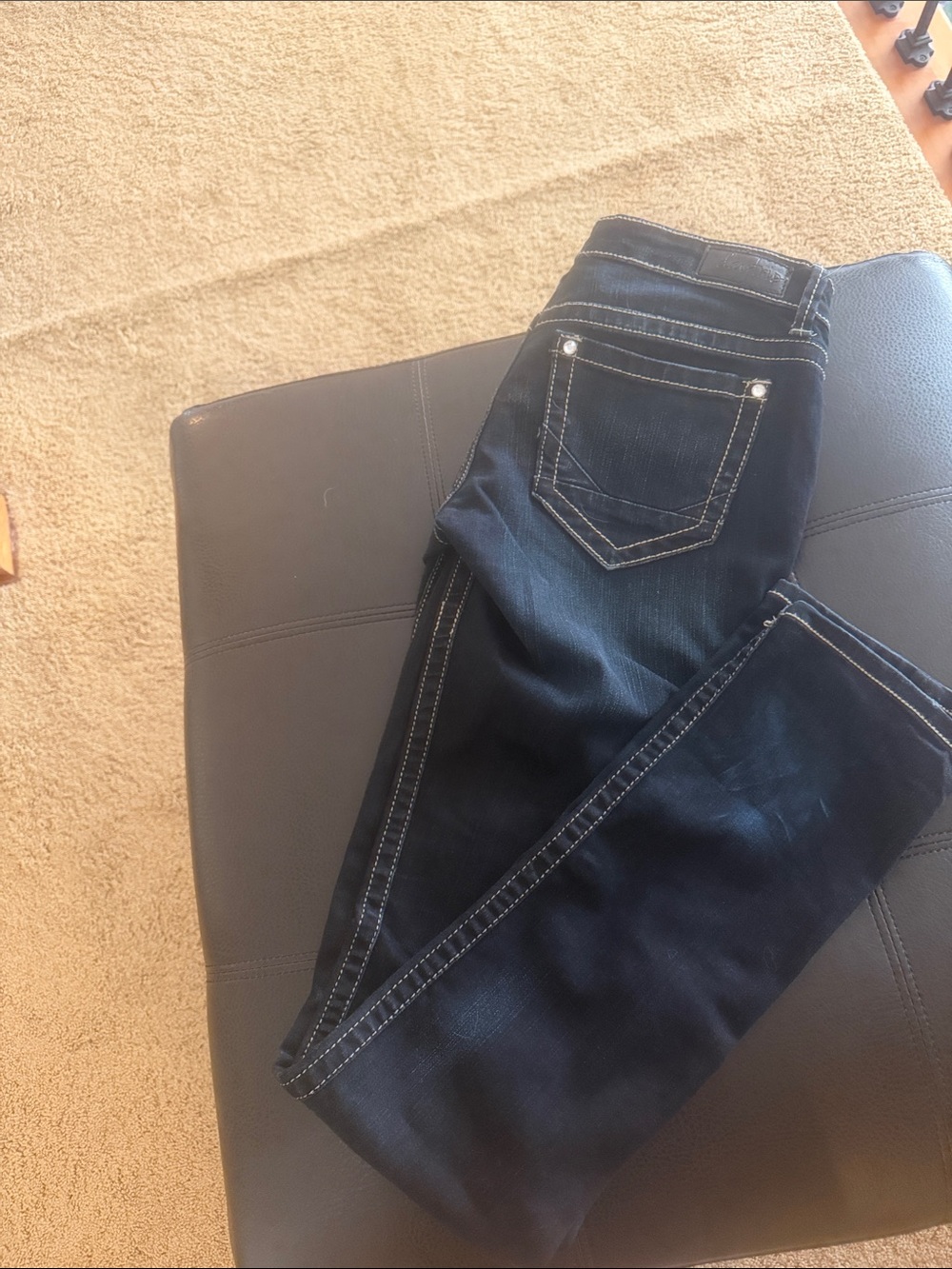 Daytrip dark blue Skinny Jeans with Contrast Stitching